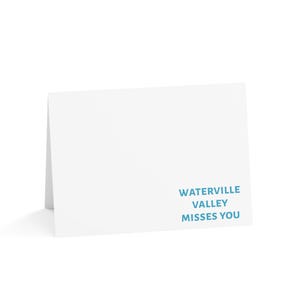 Cartes de voeux pour toutes les occasions - Vous me manquez dans la vallée de Waterville, notes manuscrites, salutations saisonnières, lot de 10, 30, 50 pièces