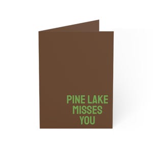 Tarjetas de felicitación inspiradoras: Pine Lake te extraña, notas personalizadas, tarjetas de agradecimiento, amistad, ánimo, papelería