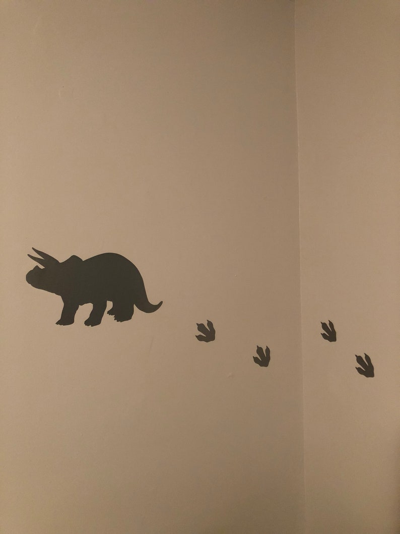 Dinosaur and footprint wall decals