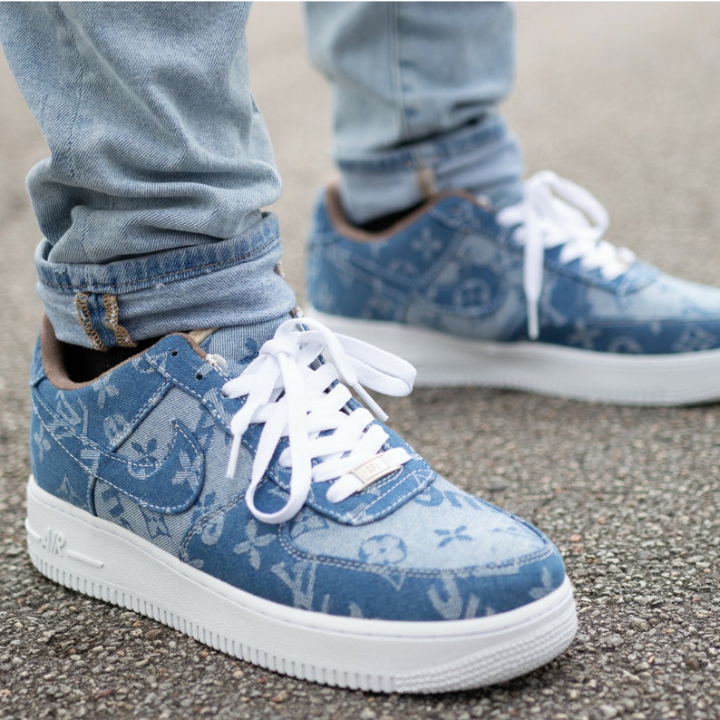 louis vuitton supreme air force ones