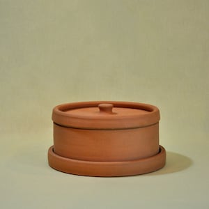 Farmhouse Sprouter | Terra Cotta Microgreen Sprouter | Modern Rustic Stoneware | Sprouting Tray