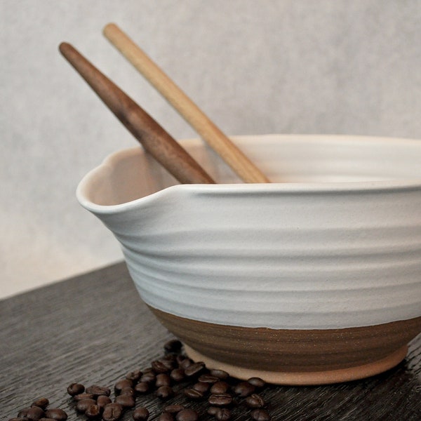 Ceramic Mixing Bowl | Batter Bowl | Mixing Bowl | Pouring Bowl | Salad Bowl | Mixing Bowl without Handle