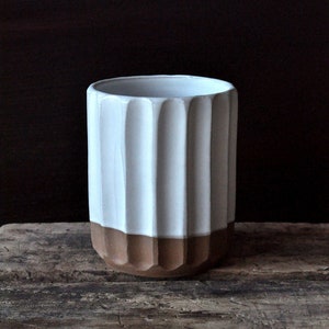Fluted Tumbler | Ceramic Cup | Ceramic Tumbler | Rounded Cup | Bohemian Tumbler | Handmade Tumbler | Ceramic Tumbler | Wine Tumbler