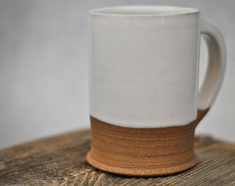 Keramik Kaffeetasse | Tasse | Kaffeebecher | Tasse Handmade | Keramik-Becher | Tasse Handmade | Rustikale Kaffeetasse | Bauernhaus Tasse | Weiße Kaffeetasse