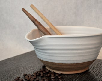 Ceramic Mixing Bowl | Batter Bowl | Mixing Bowl | Pouring Bowl | Salad Bowl | Mixing Bowl without Handle