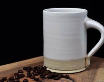 Ceramic Coffee Mug | Mug | Coffee Mug | Mug Handmade | Pottery Mug | Mug Handmade | Rustic Coffee Mug | Farmhouse Mug | White Stoneware Mug