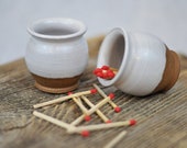 Ceramic Cup Toothpick Matchstick and or Succulent Stoneware Holder