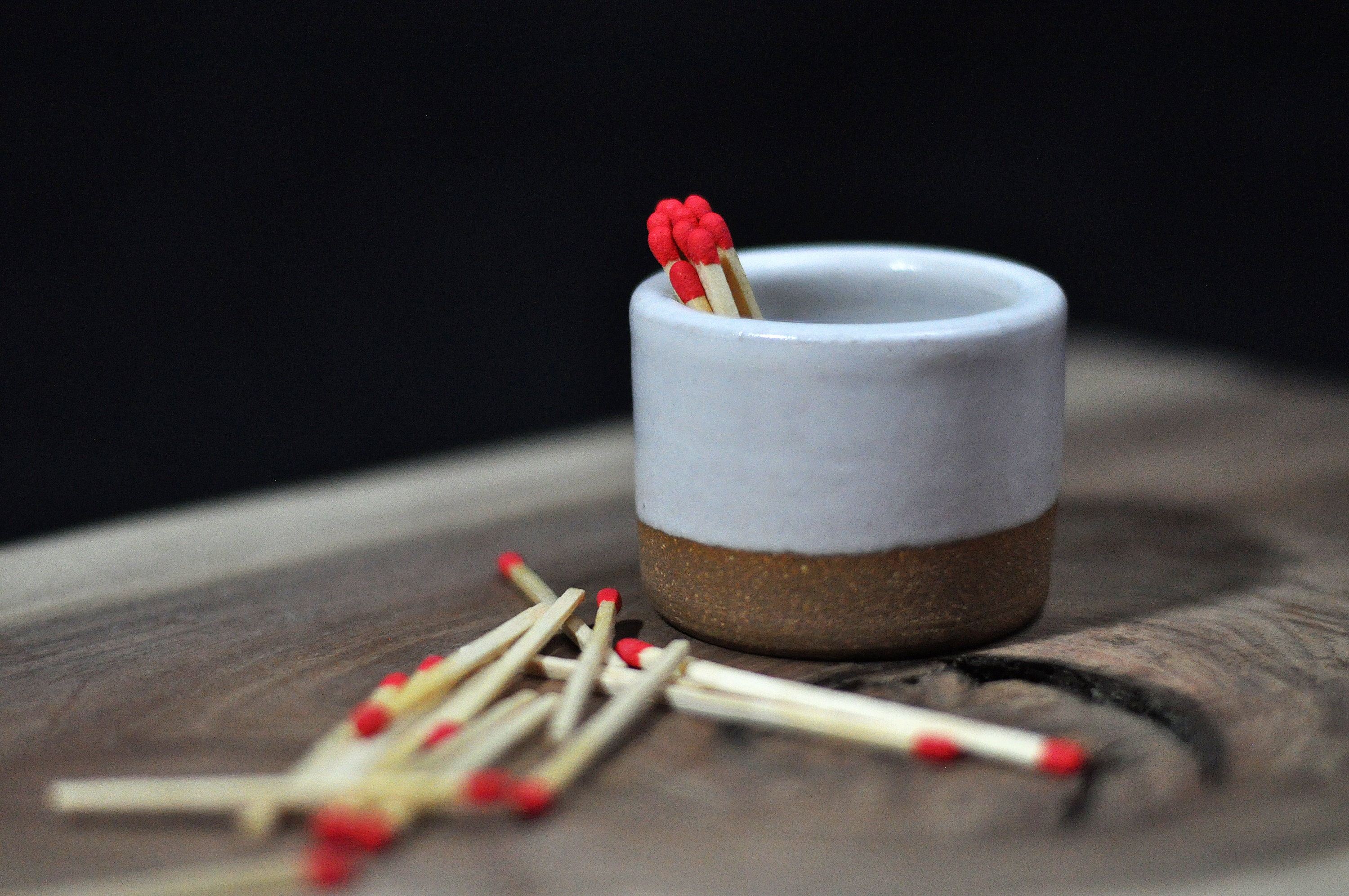 Porte-Allumettes | Succulent Pot Porte-Dents Support Succulent Crème en Céramique Blanc