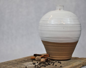 Ceramic Honey Pot / Vase | Modern Rustic Stoneware