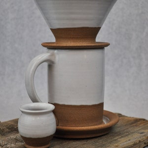 Ceramic Coffee Pour-Over Modern Rustic Stoneware Coffee Pour Over Coffee Brewer Handmade Coffee Pour Over image 5