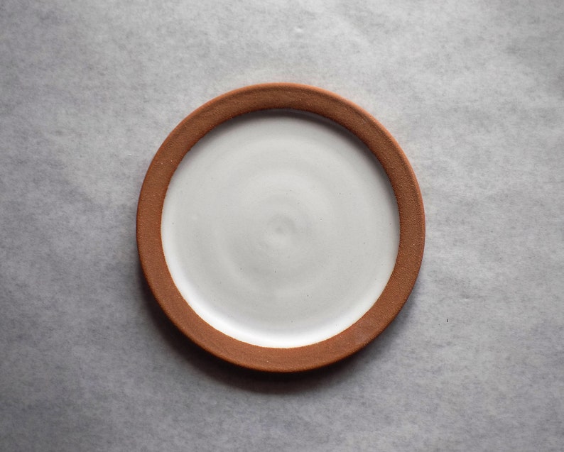 Modern Rustic Dinnerware Farmhouse Plate White Stoneware Etsy