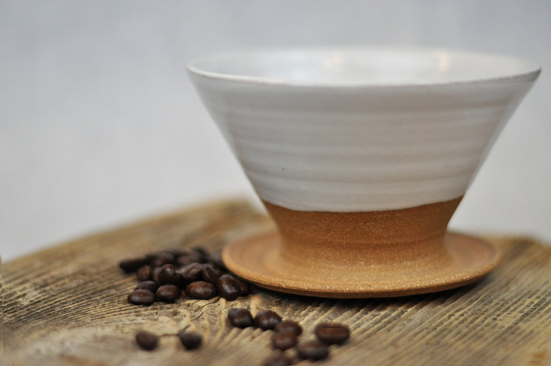 Ceramic Coffee Pourover Modern Rustic Stoneware Coffee Pour Over