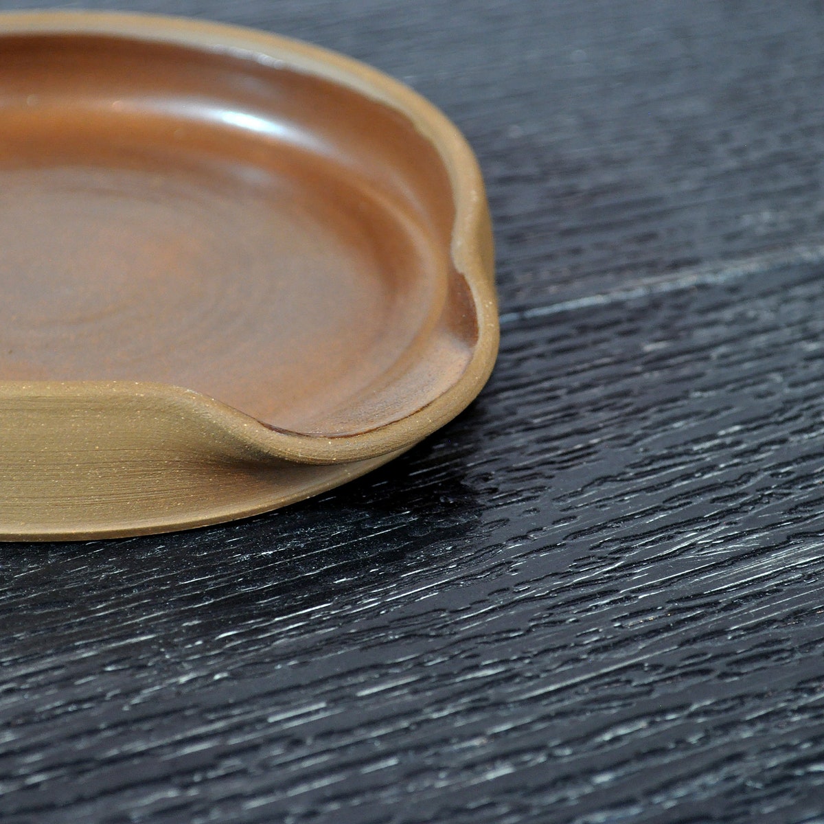 Handmade Ceramic Spoon Rest - Umber