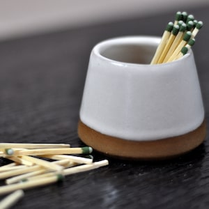 Matchstick Holder | Succulent Holder | Toothpick Holder | Succulent Pot | Ceramic Creamer | White |  Matchstick Holder #3