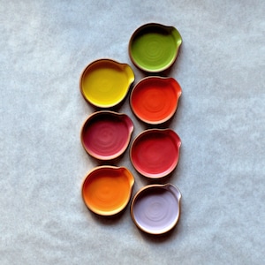 Spoon Rest | Ceramic Spoon Rest | Spoon Rest Handmade | Orange Spoon Rest | Red Spoon Rest | Green Spoon Rest | Bright Spoon Rest| Soap Rest