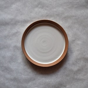 Modern Rustic Dinnerware | Farmhouse Plate | White Stoneware | Ceramic Plate | Farmhouse Dinner Plate