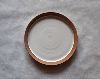 Modern Rustic Dinnerware | Farmhouse Plate | White Stoneware | Ceramic Plate | Farmhouse Dinner Plate