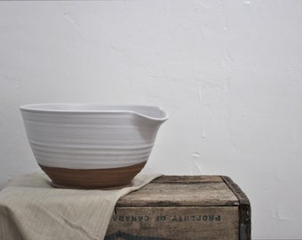 Ceramic Mixing Bowl | Ceramic Mixing Bowl Extra Large | Batter Bowl | Extra Large Bowl | Pouring Bowl | Salad Bowl