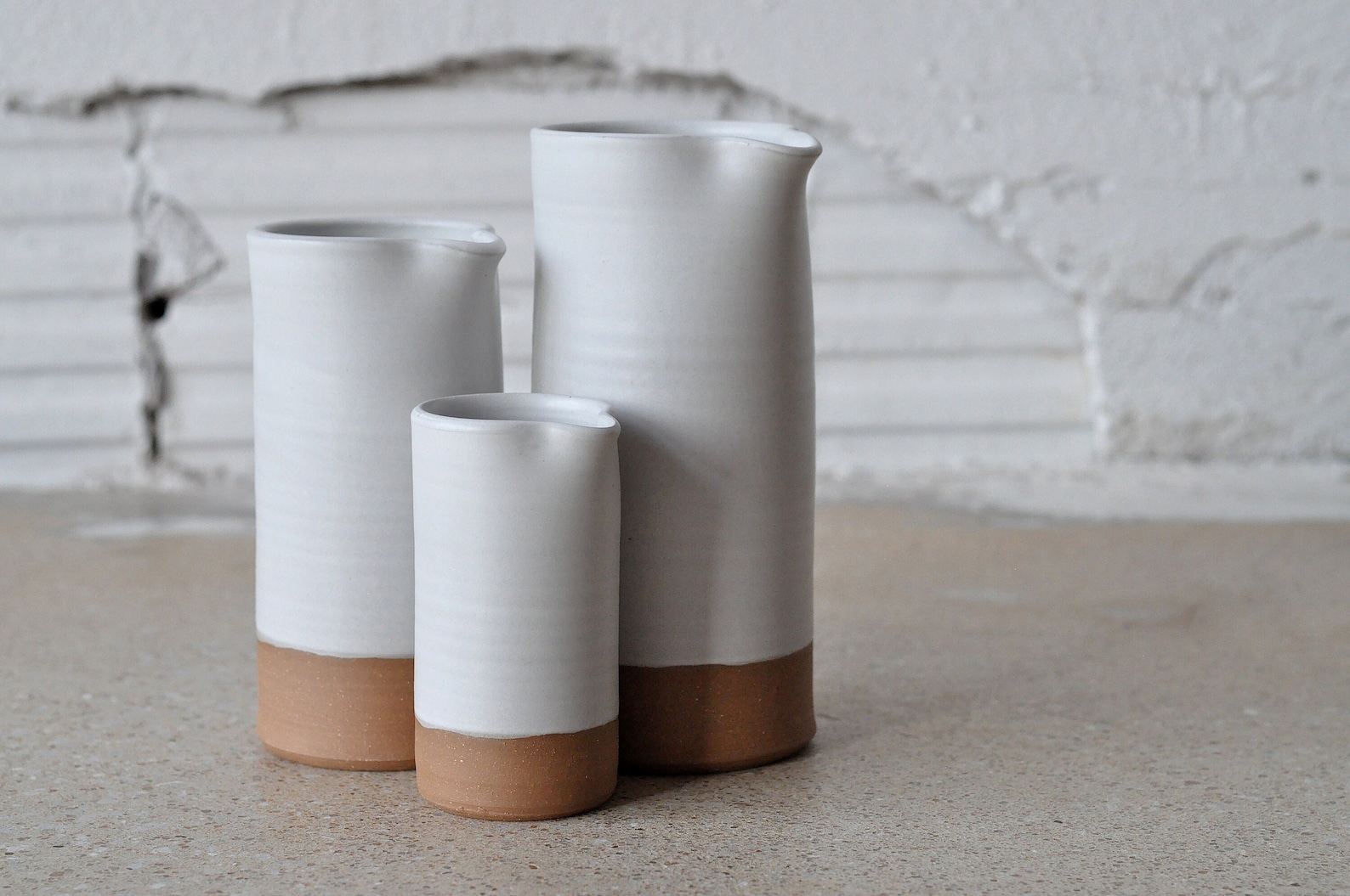 Pitcher | Farmhouse Pitcher | Ceramic Pitcher | Modern Carafe | Lemonade Pitcher | Milk Pitcher | Serving Pitcher | Farmhouse Jug - Large