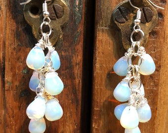 Moonstone Cluster Earrings