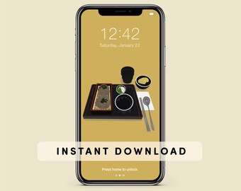 2X Japanese Soba Noodles Digital Wallpaper | Food | Phone background | Instant download | Food illustration | Food lover | Food drawing