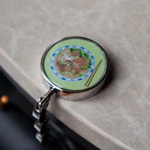 Gancho para bolso de plata con forma de cuenco Pho, colgador para bolso, colgador de mesa, plegable, portátil, bolso de mano, idea de regalo, verde, vietnamita, para viajes, accesorio, bonito
