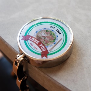 Te amo Pho Gancho para bolso de plata real / Monedero / Perchero de mesa / Plegable / Portátil / Bolso de mano / Idea de regalo / Verde / Sriracha / Picante / Caliente / Comida