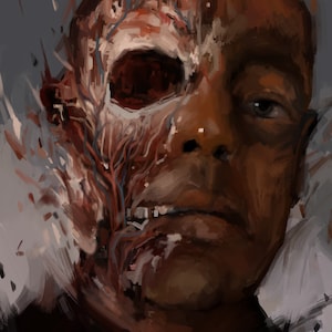 a4 artprint, premium glossy digital painting, &#39;last chance to look at me&#39; /gus fring/breaking bad