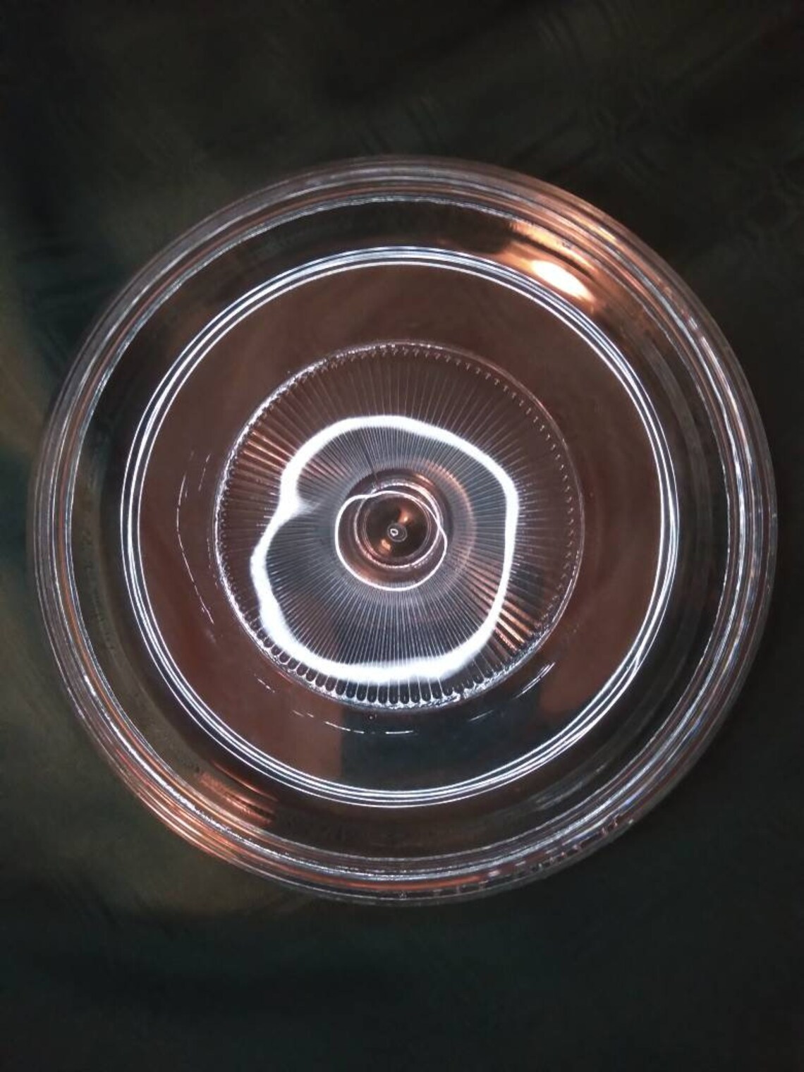 Pyrex casserole dish lid G1C clear glass ridged detailing Etsy