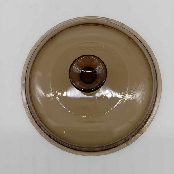 Pyrex lid, P81c, brown, Corning ware and Corelle compatible, glass, casserole, dish, serving, dining, kitchen, replacement