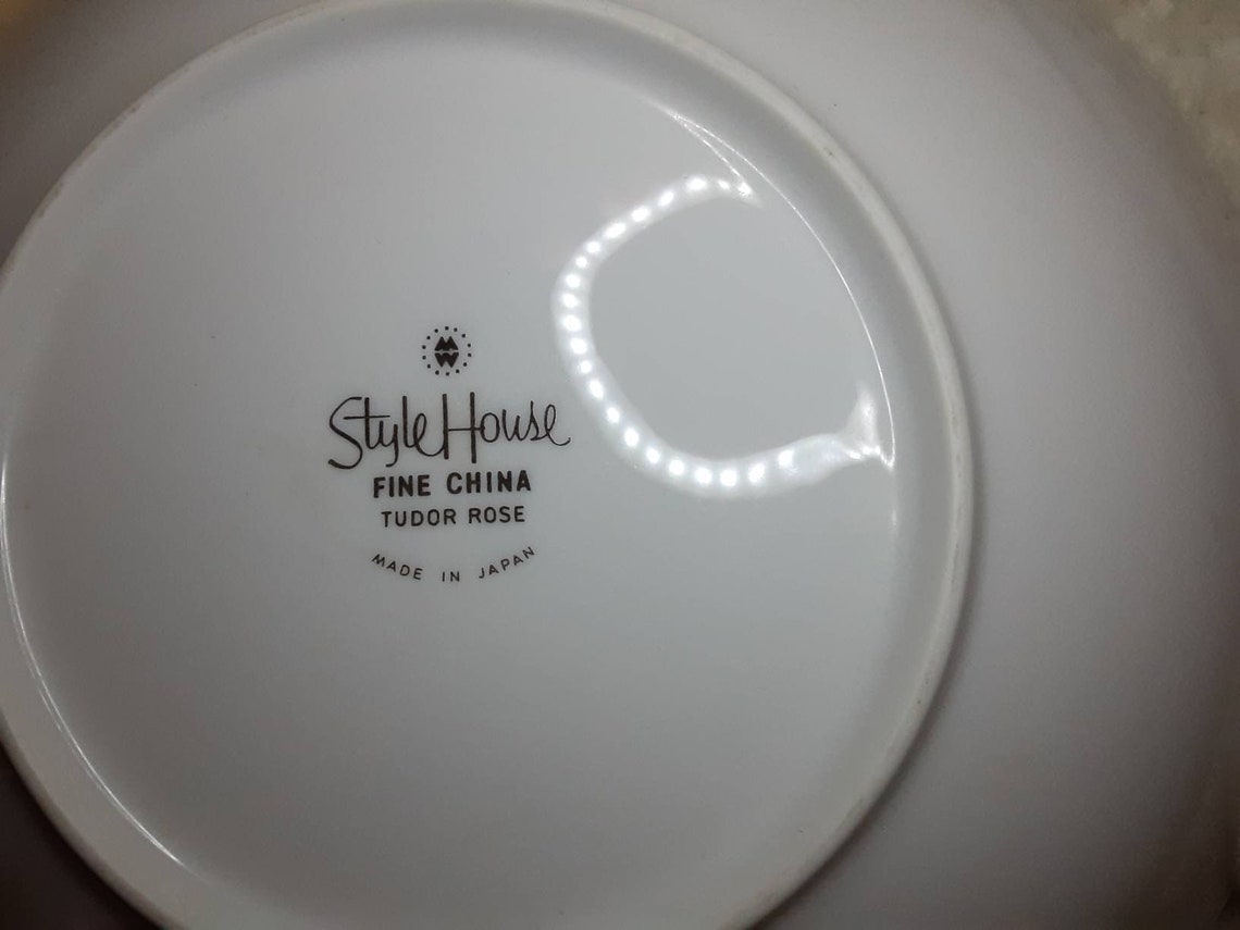 Style House Fine China Made in Japan Tudor Rose Pattern Etsy