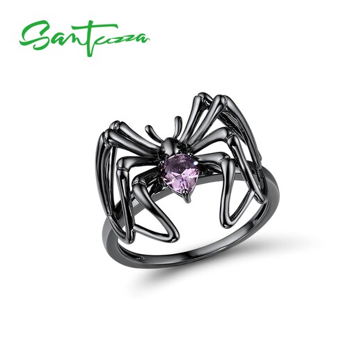 Silver Spider Ring Etsy