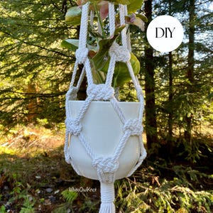 PDF pattern Macrame plant hanger, josephina knot plant hanger DIY, macramé pattern beginner, DIY macrame, step by step, how to plant hanger