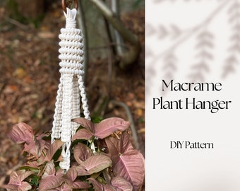 Macrame plant hanger PDF pattern, spiral plant hanger DIY, macramé pattern beginner, DIY macrame, step by step, how to plant hanger