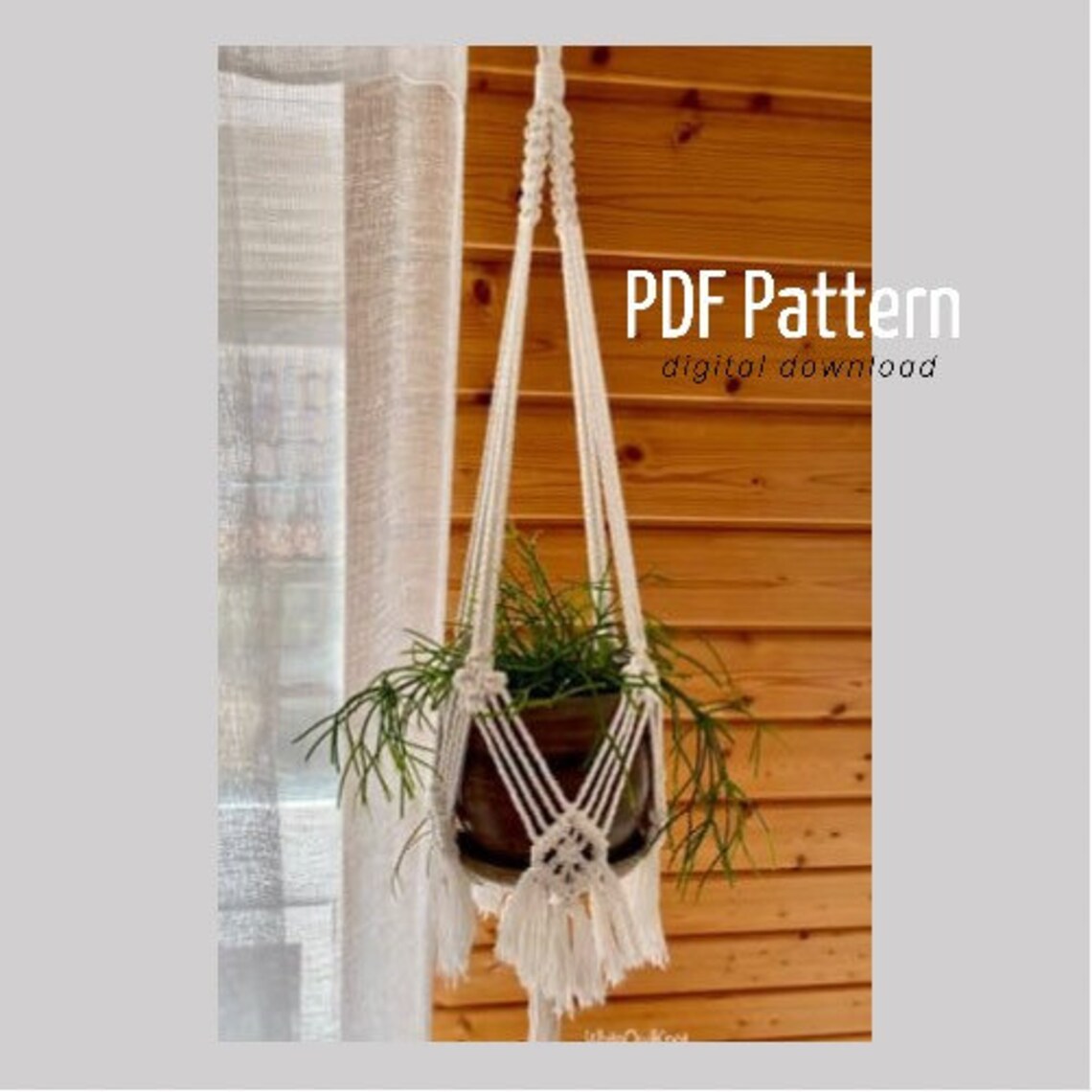 DIY Macrame Plant Hanger Pattern Plant Hanger PDF Tutorial Etsy