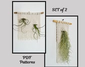 SET of 2 Macrame Air plant Holders PDF patterns, Macrame Plant Hanger Pattern, Macrame Wall Hanging Air Plant Terrarium, Home decor DIY