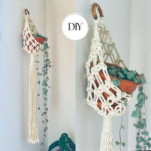 PDF Pattern Macrame Pod Planter, Macrame Plant Hanger Tutorial, Digital Download, Air Plant Nest COSY POD Pattern