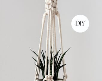 Macrame Plant Holder Pattern PDF | Boho Hanging Planter Tutorial for Beginners | DIY Home Decor eBook | Instant Download Gift