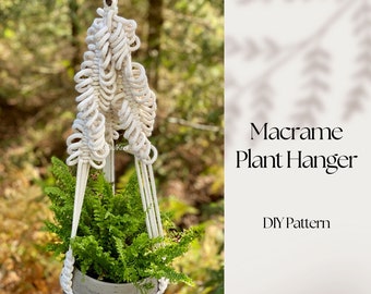 DIY PDF pattern Macrame plant hanger, How to Macrame Step by Step instructions, Easy Macrame Plant Hanger for Beginners, Plant Lover Gift