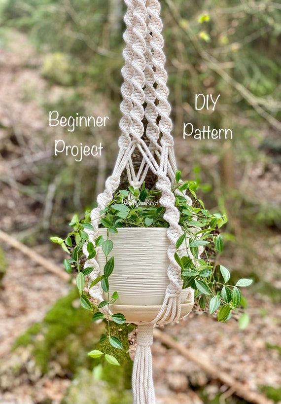 PDF Pattern Macrame Plant Hanger Half Knots Easy to Make Etsy