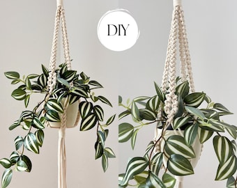 Macrame Plant Hanger PDF Pattern, Bohemian Hanging Planter, Farmhouse Gift, Digital Download DIY Written Pattern