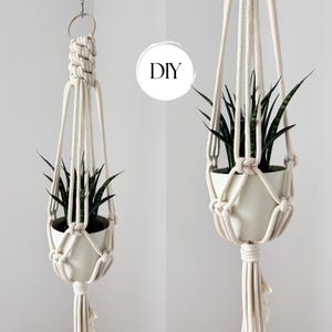 Macrame Plant Holder Pattern PDF | Boho Hanging Planter Tutorial for Beginners | DIY Home Decor eBook | Instant Download Gift