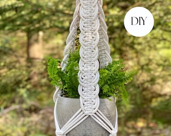 PDF pattern Macrame Plant Hanger, Macramé Pattern for Beginner, DIY Macrame, Easy to Make Macrame Planter for Indoor Garden