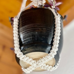 Without Tassel on Bottom Macrame Plant Hanger Boho No Tail Hanging Planter, Farmhouse Gift, Digital DIY Written Pattern