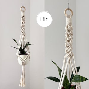 Macrame Hanging Planter PDF Pattern | Easy DIY Boho Decor Idea | Plant Hanger Tutorial for Beginners | Digital Download Gift