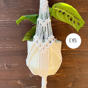 DIY Short Macrame Plant Hanger Pattern for Trailing Plants | Detailed Macrame Tutorial | Instant Download | Creative Plant Lovers Gift Idea