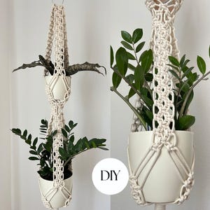DIY Macramé Pattern for Double Plant Hanger - Unique Gift Idea for Plant Lovers and Garden Enthusiasts - Instant Download. Eclectic Decor