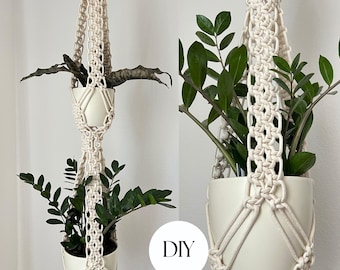 DIY Macramé Pattern for Double Plant Hanger - Unique Gift Idea for Plant Lovers and Garden Enthusiasts - Instant Download. Eclectic Decor