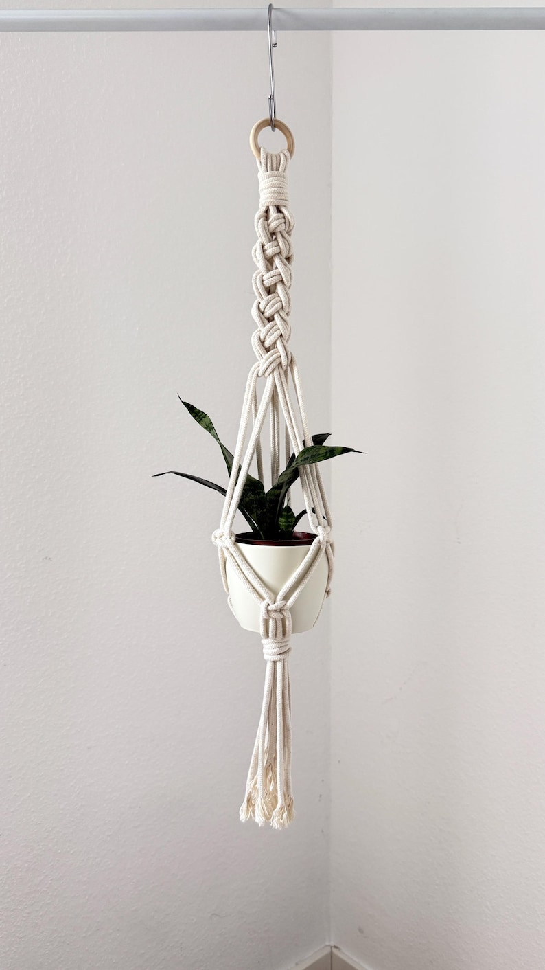Macrame Hanging Planter PDF Pattern | Easy DIY Boho Decor Idea | Plant ...