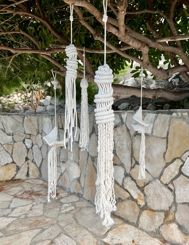 Macrame Jellyfish PDF Pattern, Ocean Creatures Art, 3D Fiber Art ...